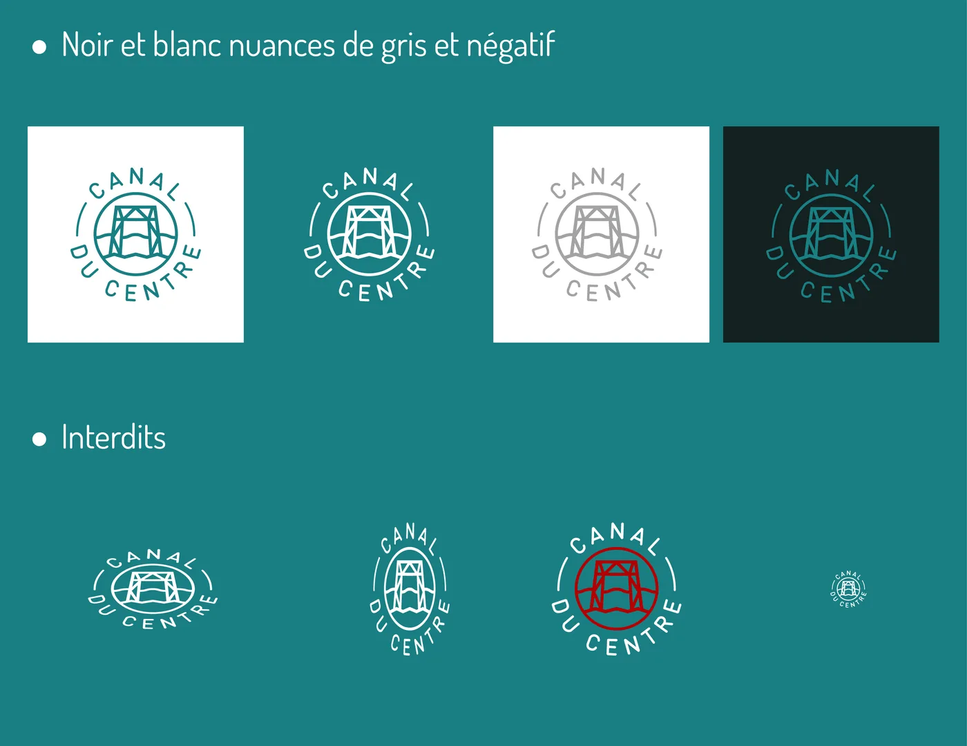 Page de couleurs et d'éléments graphiques de la charte